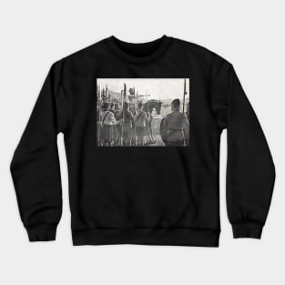 Robert the Bruce reviewing his troops, Battle of Bannockburn, 24 June 1314 Crewneck Sweatshirt